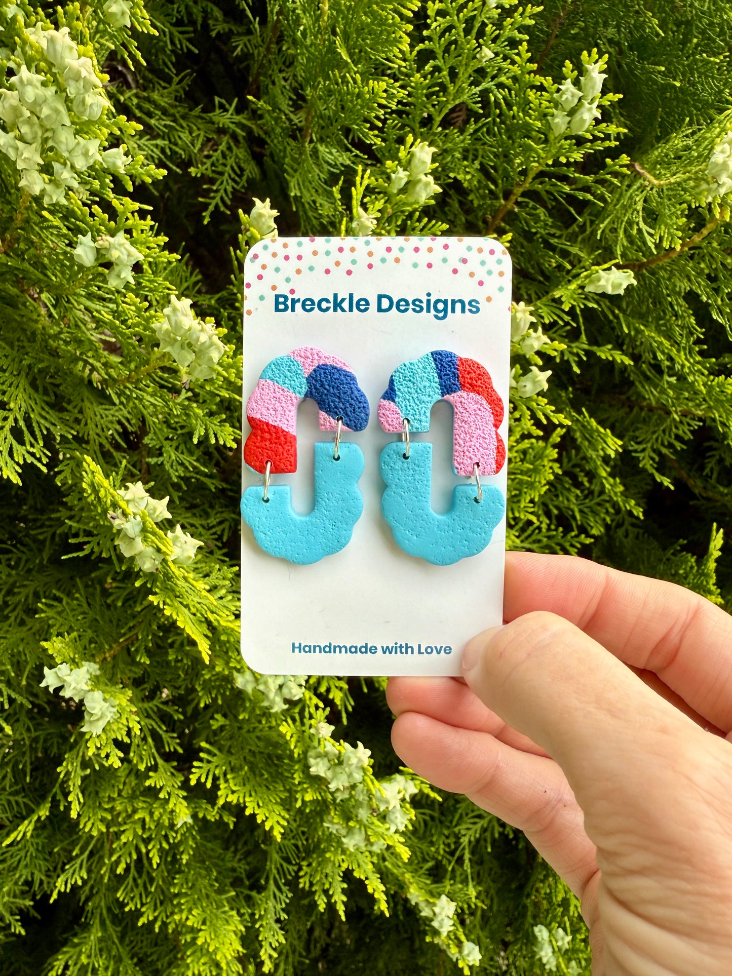 Ady - Large Statement Studs - Electric Blues