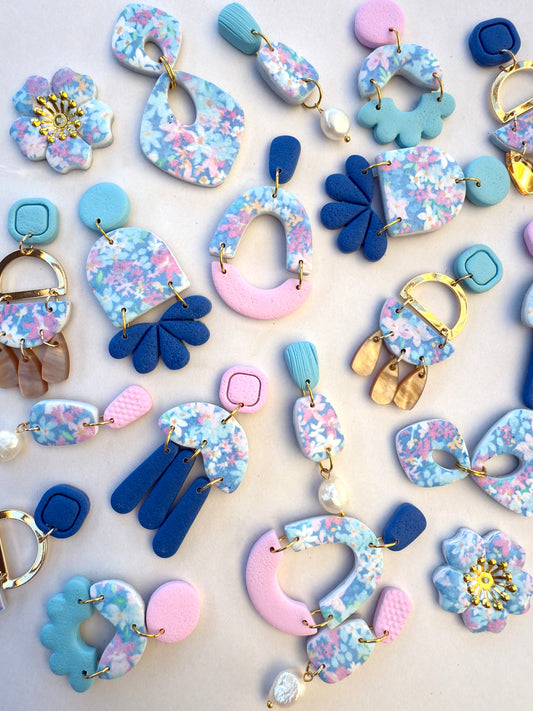 Sienna Dangles (Aqua Top) - Spring Garden