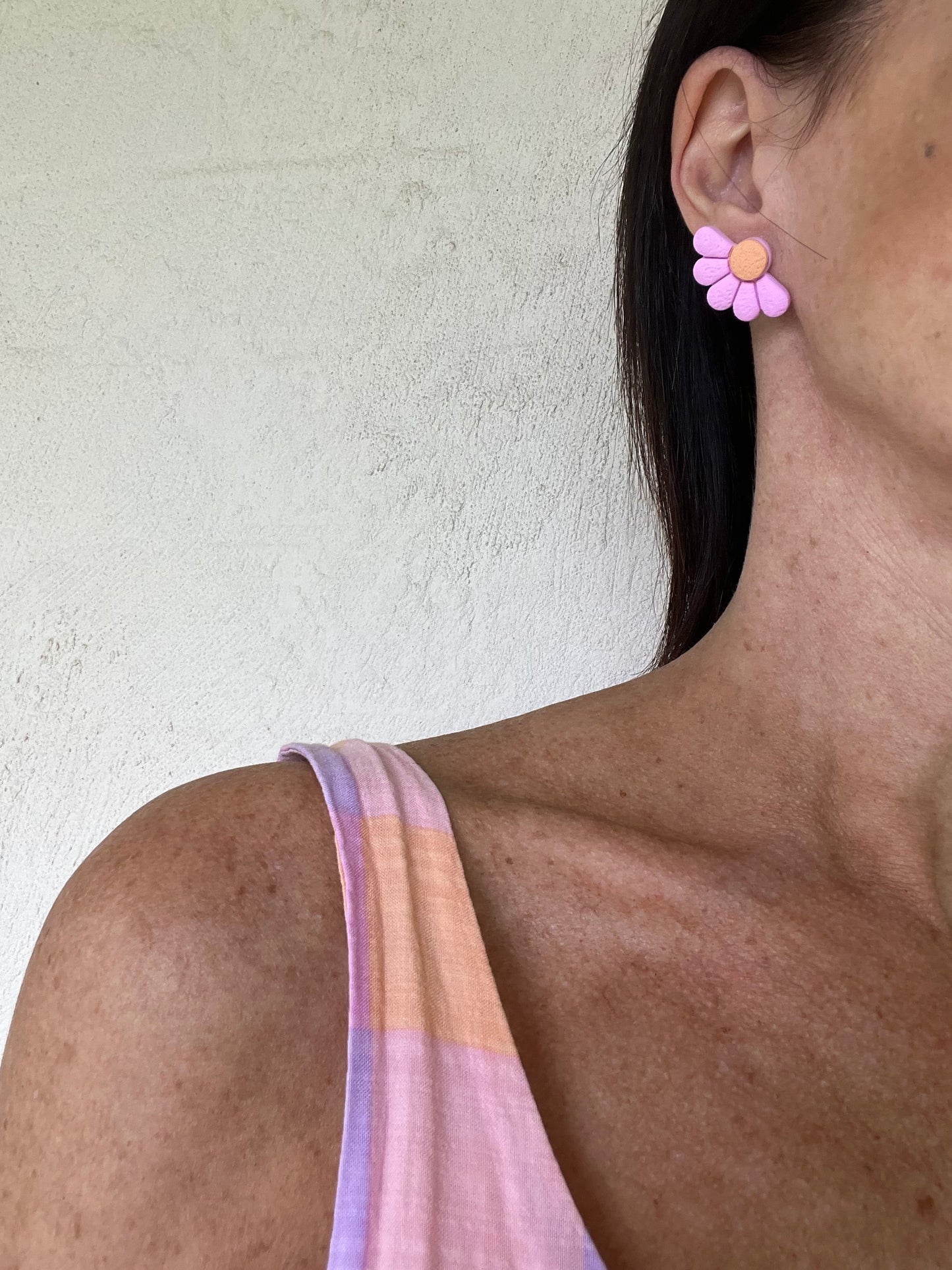 Half Flower Statement Studs