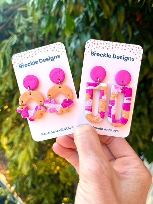 Lucy Dangle Earrings (small) -Sunset Bliss