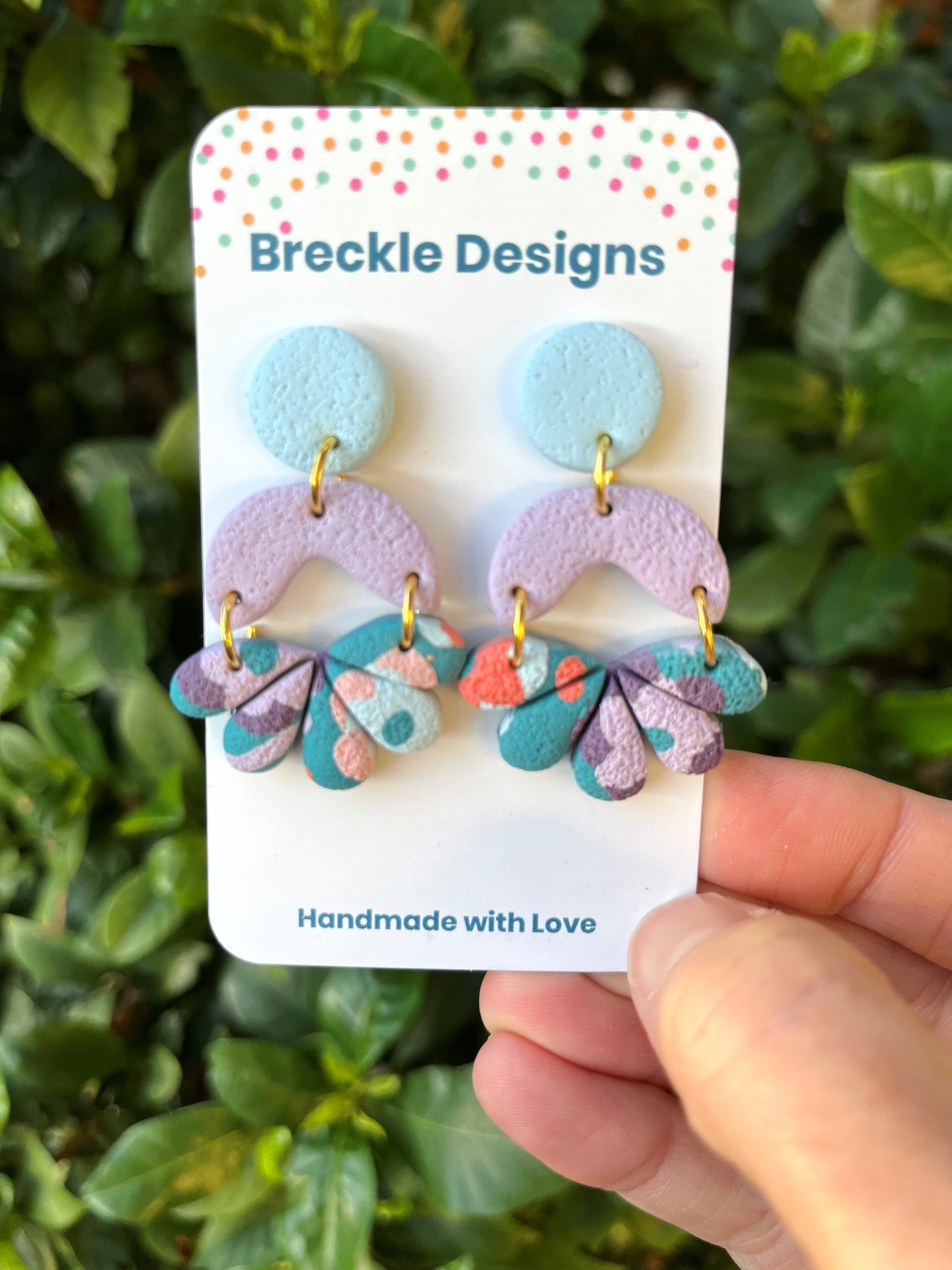 Lucy Dangle Earrings (small) - Sunset Garden