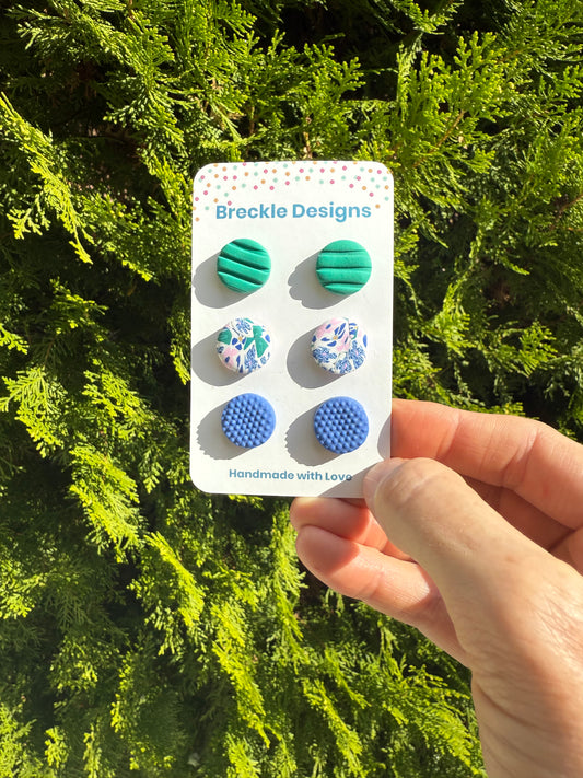 3 pack of studs - assorted