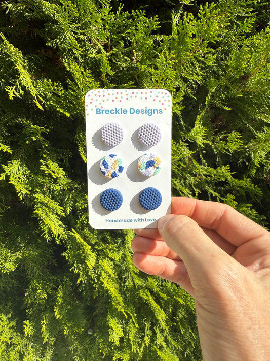 3 pack of studs - assorted