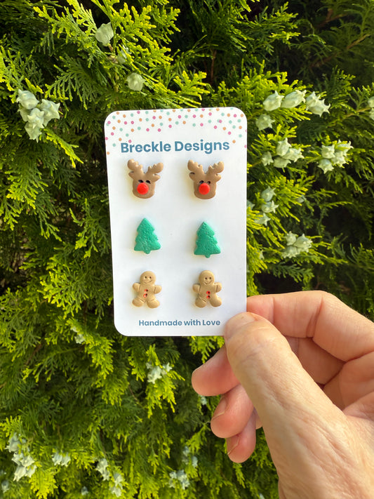 Christmas 3 pack of Studs