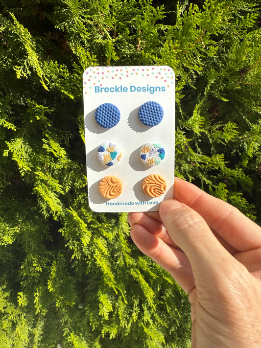 3 pack of studs - assorted