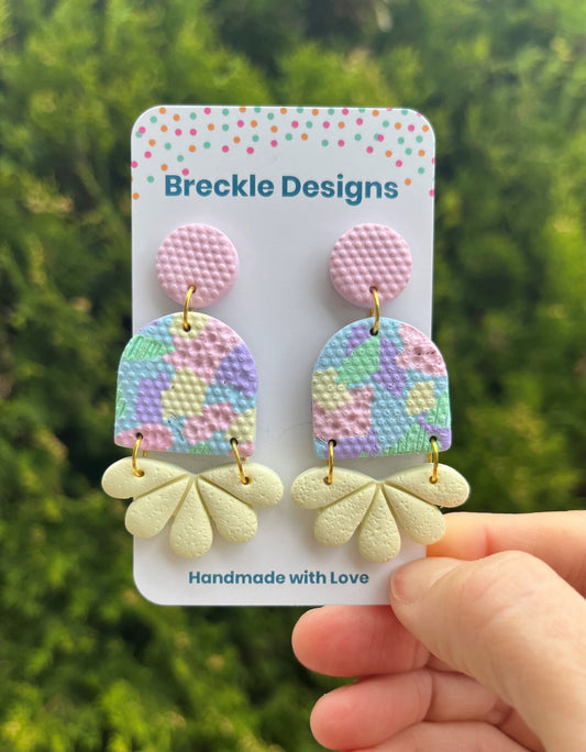 Hazel Dangle Earrings - Candy Floss